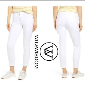 🆕 NWT WIT&WISDOM Women's WhiteAbSolution HighRise Ankle SkimmeJeans SZ8. NOW$40